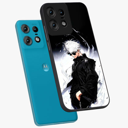 Limitless Shadow King Glass Case displayed in angled mockup highlighting dramatic dark hero design with intense aesthetic.