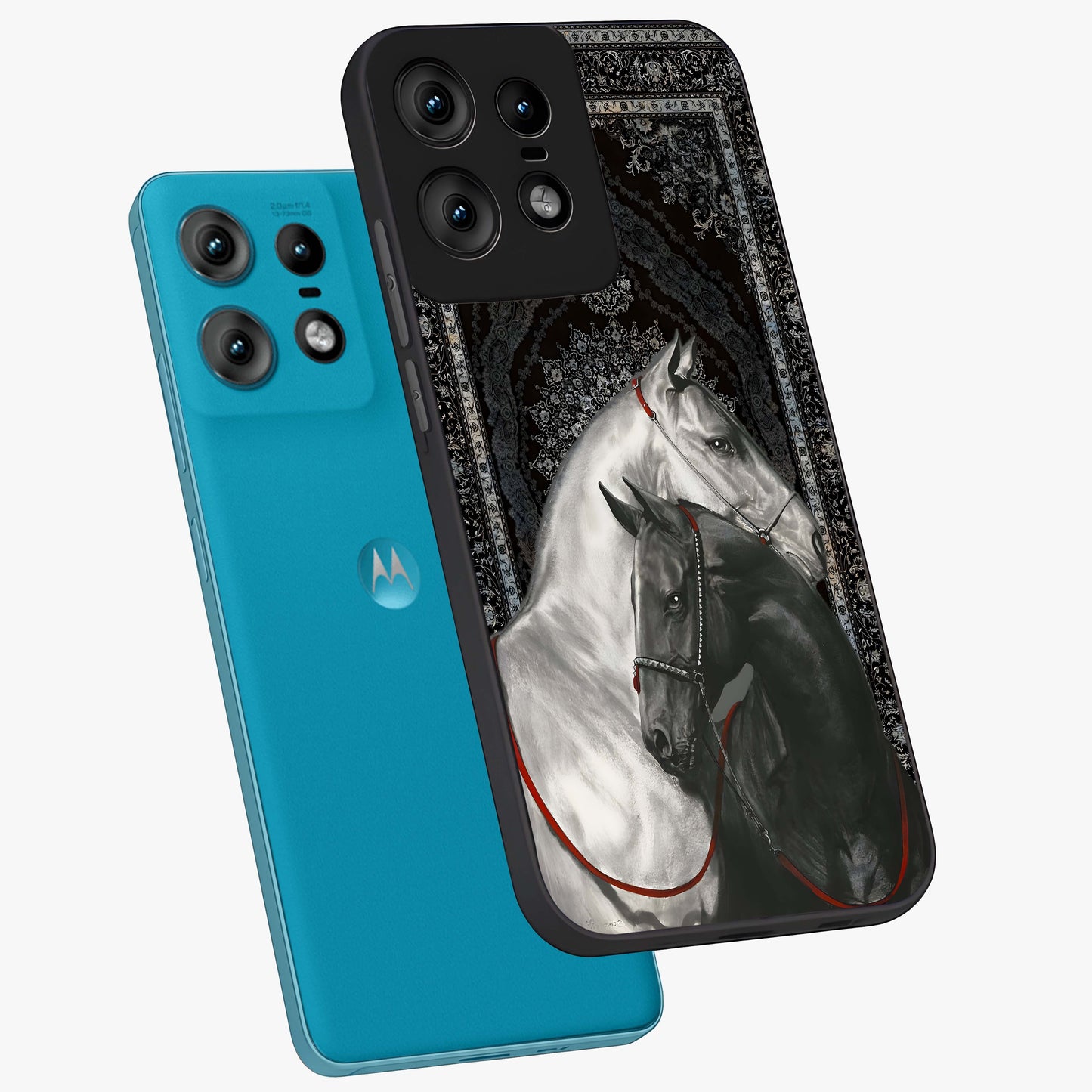 Majestic Ride Legacy Glass Case displayed in angled mockup highlighting sleek vehicle design with bold racing aesthetic.