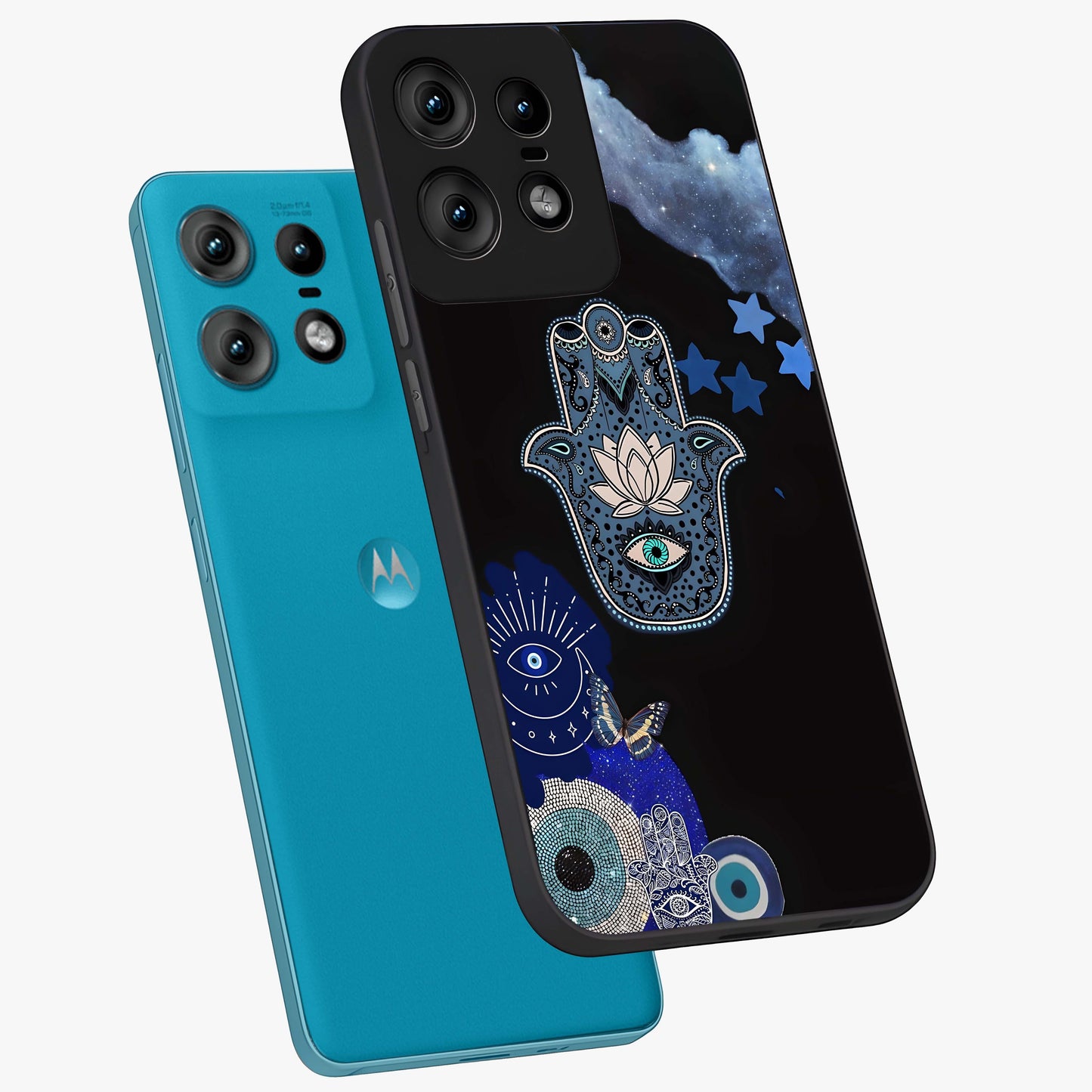 Mystic Hand Aura Glass Case displayed in angled mockup highlighting magical aura design with spiritual aesthetic style.
