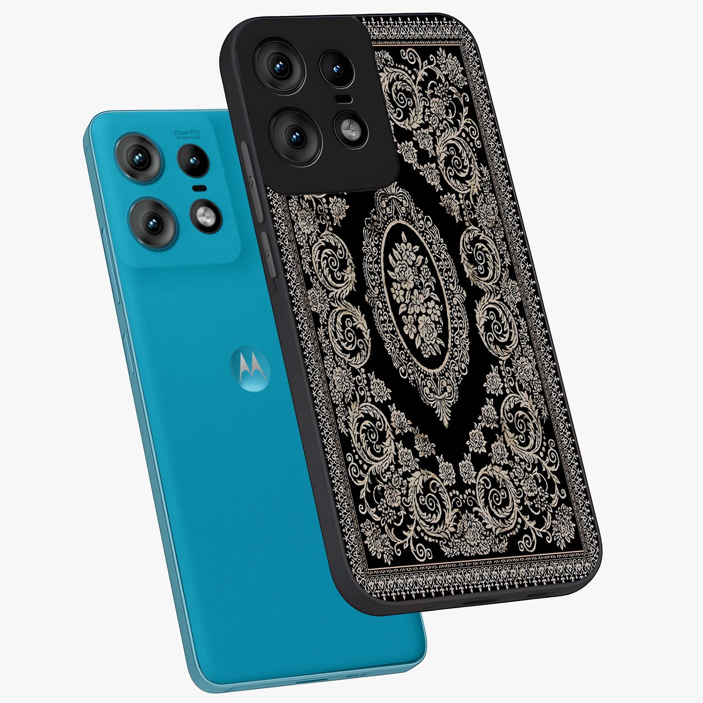 Noir Bloom Elegance Glass Case displayed in angled mockup highlighting refined flower design with stylish noir aesthetic.