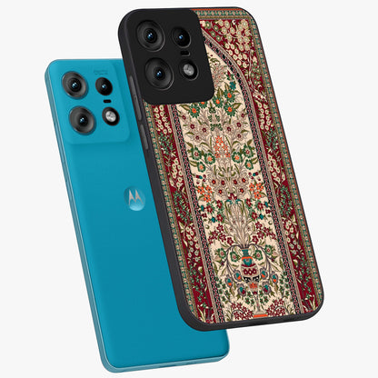 Persian Inspired Glass Case displayed in angled mockup highlighting intricate traditional design with elegant cultural aesthetic.