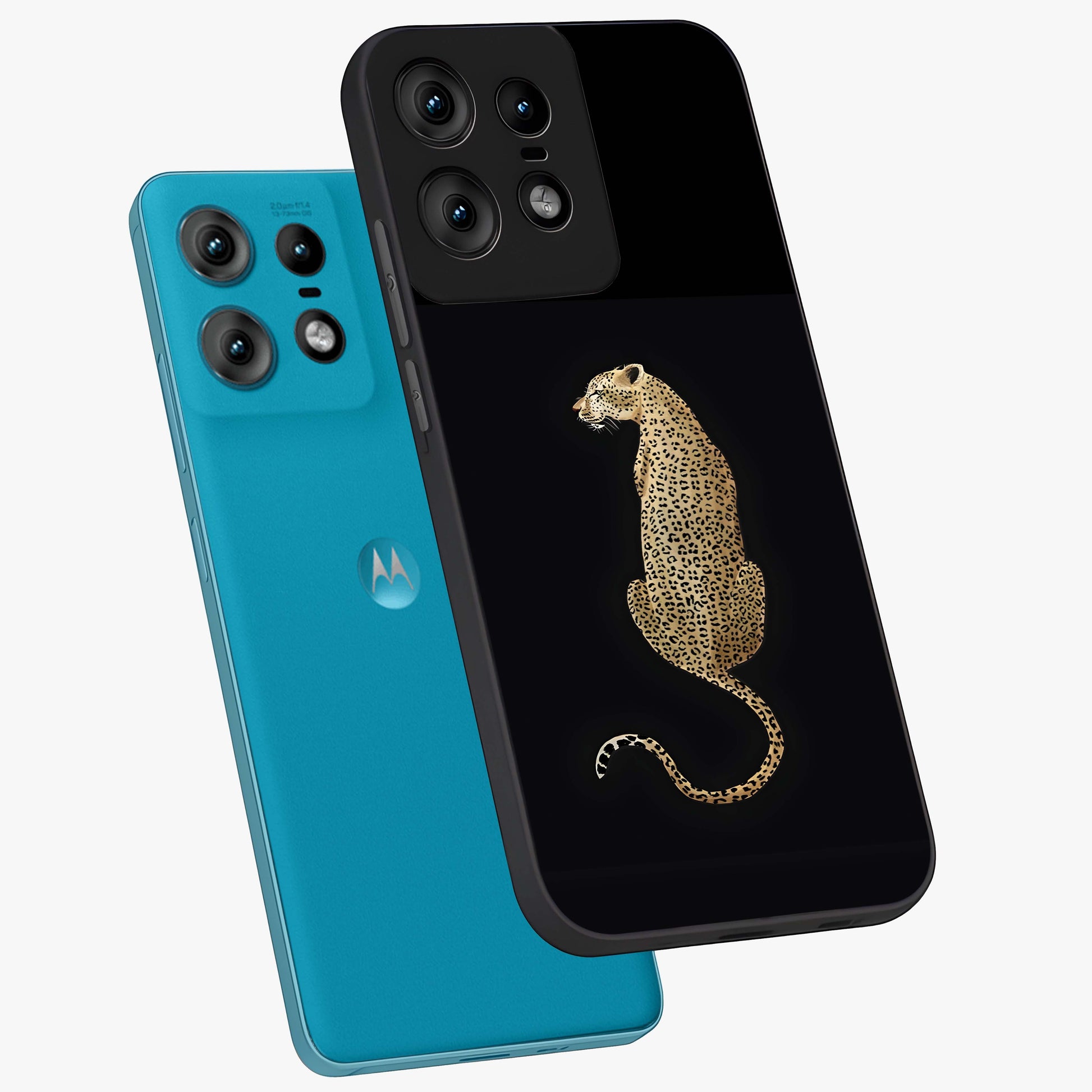 Regal Leopard Glass Case displayed in angled mockup highlighting powerful animal illustration with stylish wild aesthetic.