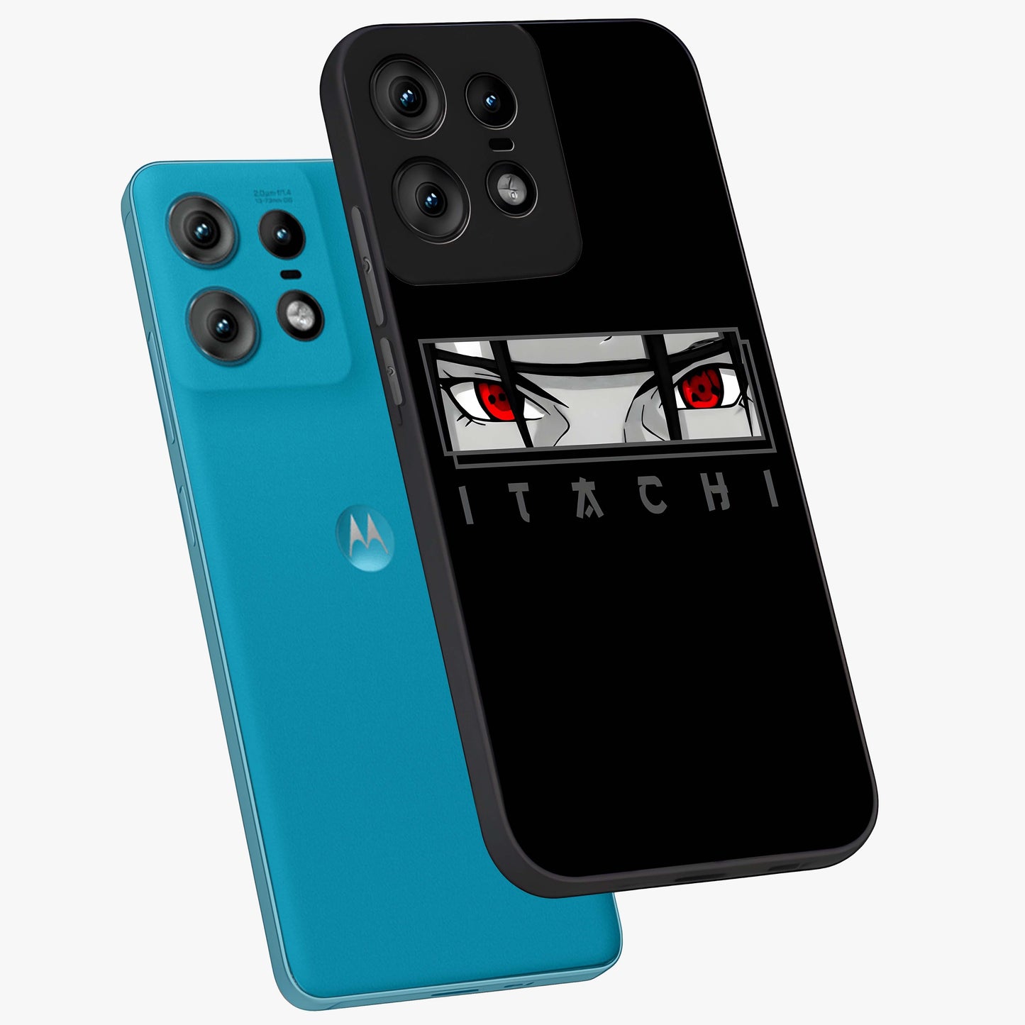 Scarlet Gaze Dominance Glass Case displayed in angled mockup highlighting intense visual design with bold scarlet aesthetic.