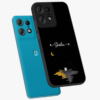 Silent Night Row Glass Case displayed in angled mockup highlighting peaceful evening design with dreamy night aesthetic.