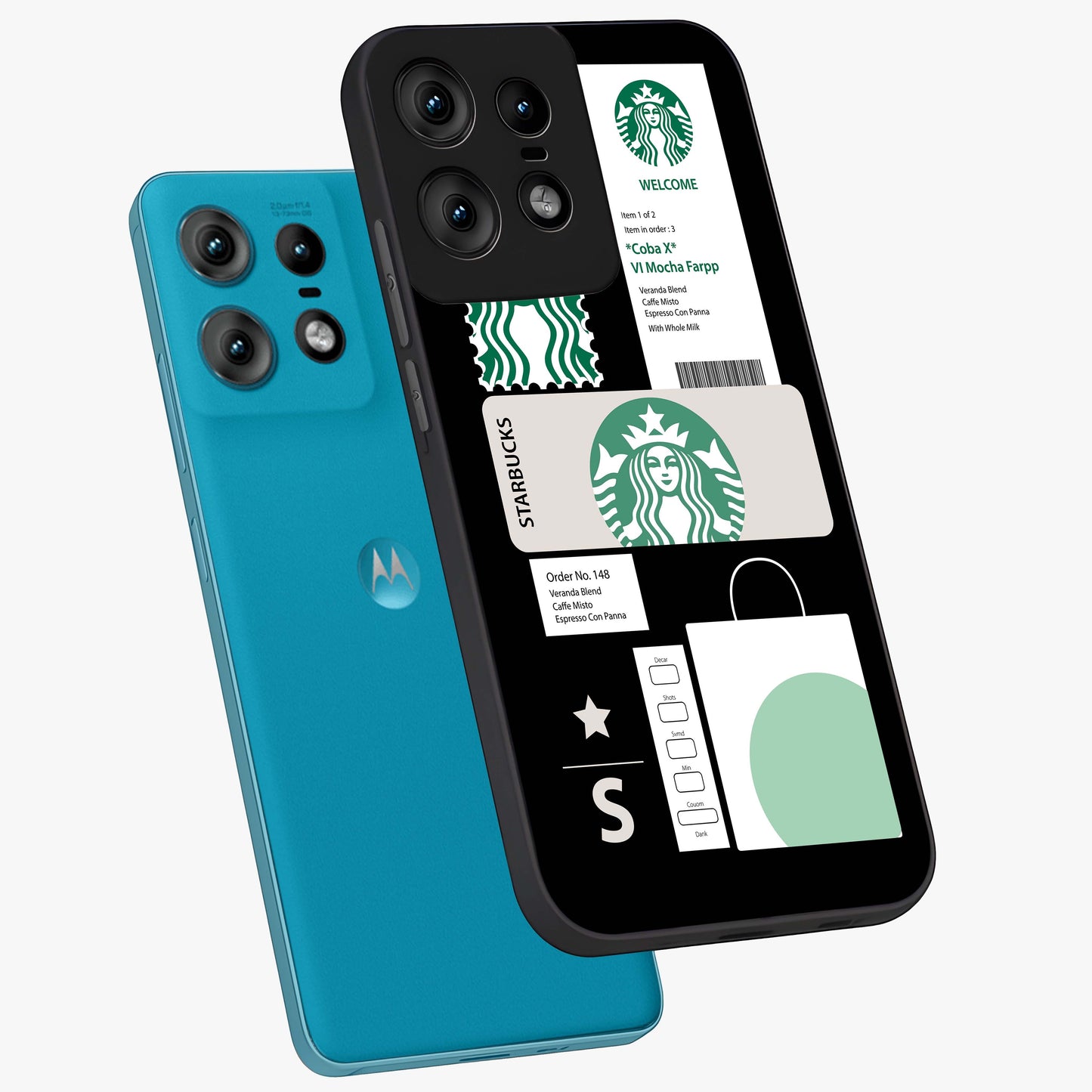 Starbucks Mocha Glass Case displayed in angled mockup highlighting stylish mocha themed design with cozy café aesthetic.