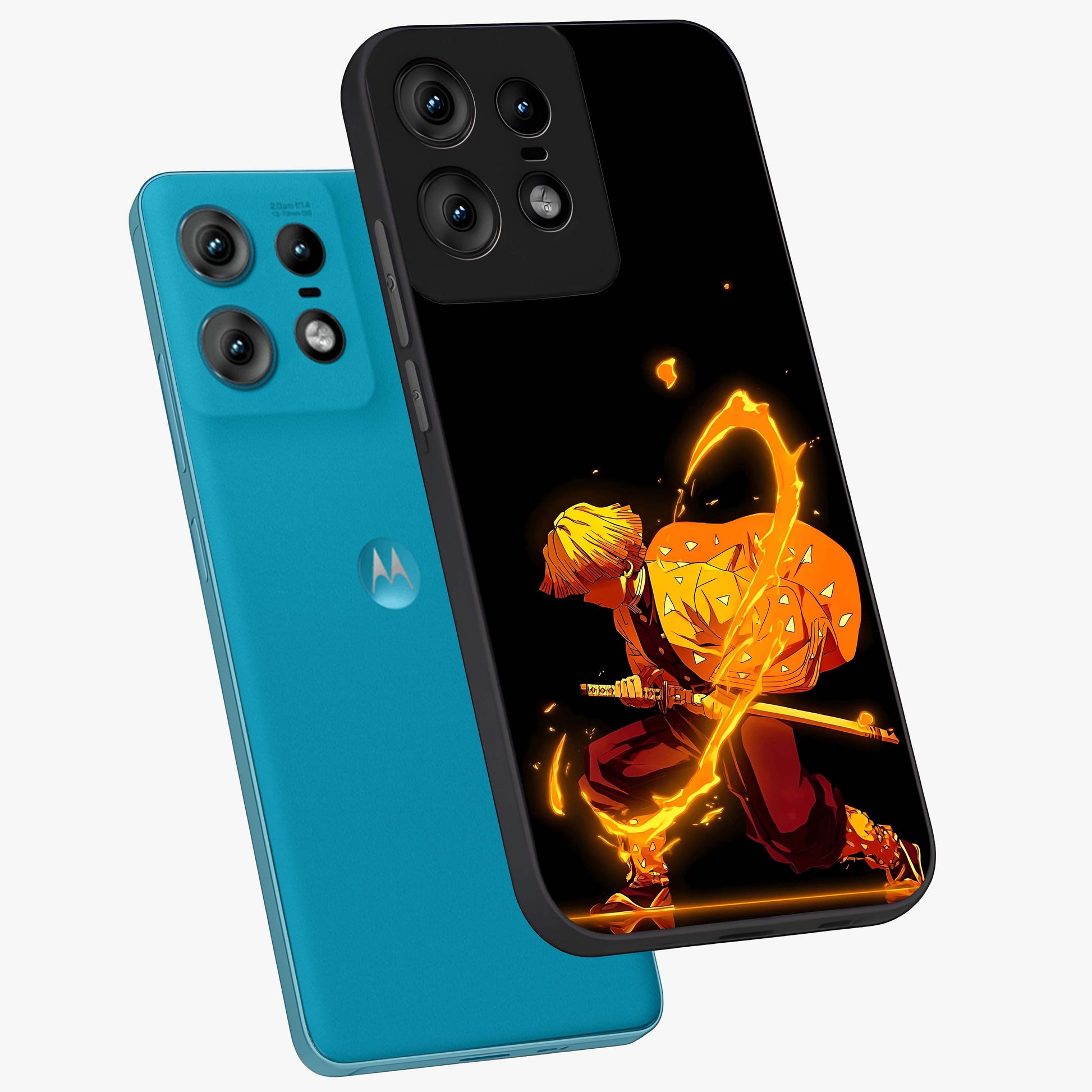Thunder Flame Execution Glass Case displayed in angled mockup highlighting dramatic fire themed design with intense fantasy aesthetic.