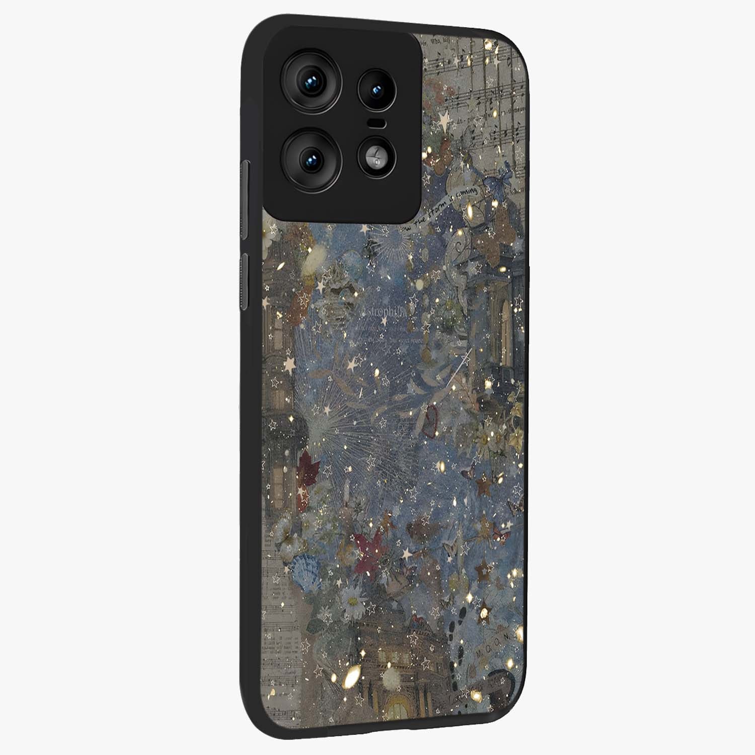 Aesthetic Astrolophia Glass Case upright view showcasing soft aesthetic theme with stylish modern look.