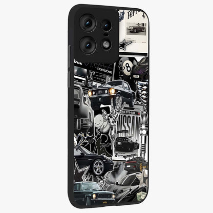 Aesthetic Dark Love Glass Case upright view showcasing dramatic romantic artwork with modern aesthetic style.