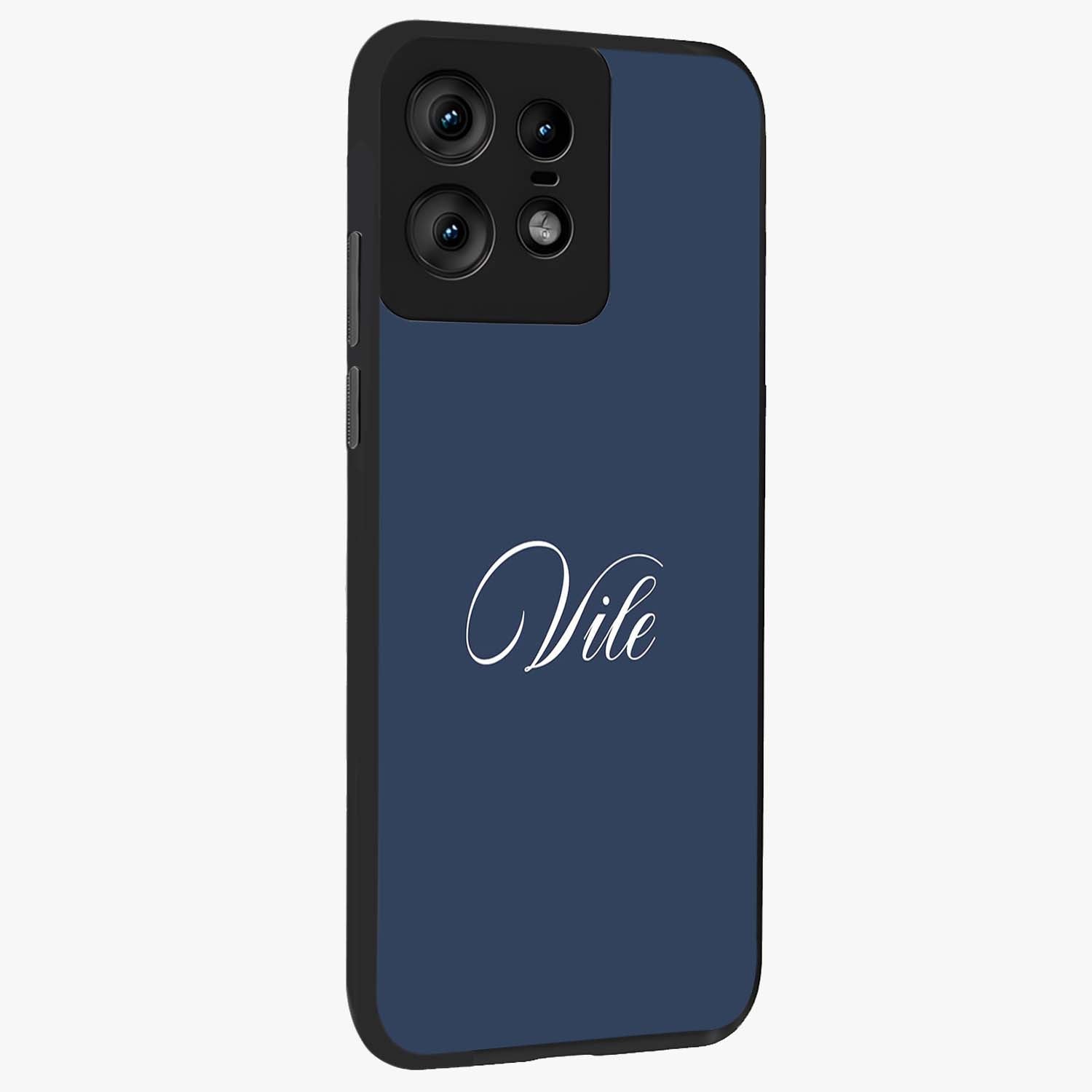 Blue Vintage Floral Pattern Glass Case displayed in angled mockup highlighting classic blue floral pattern and retro aesthetic design.