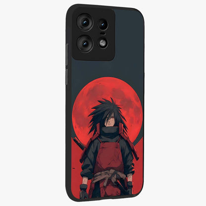 Crimson Moon Warlord Glass Case upright view showcasing powerful warlord artwork with dark celestial theme.