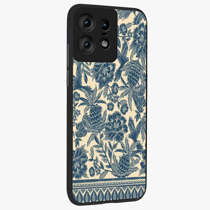 Heirloom Wild Bloom Glass Case upright view showcasing delicate wildflower artwork with timeless floral theme.