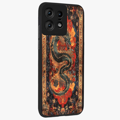 Inferno Dragon Soul Glass Case upright view showcasing intense dragon artwork with fantasy fire theme.