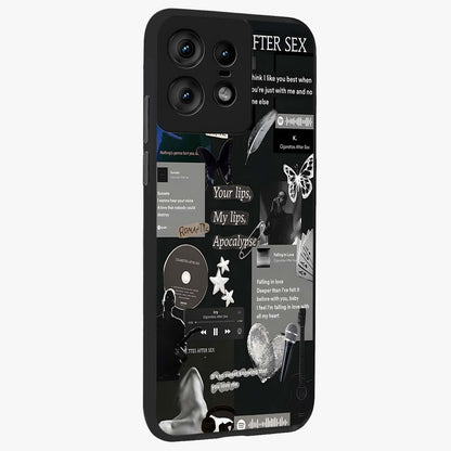 Midnight Love Echo Glass Case upright view showcasing expressive romantic artwork with dreamy midnight theme.