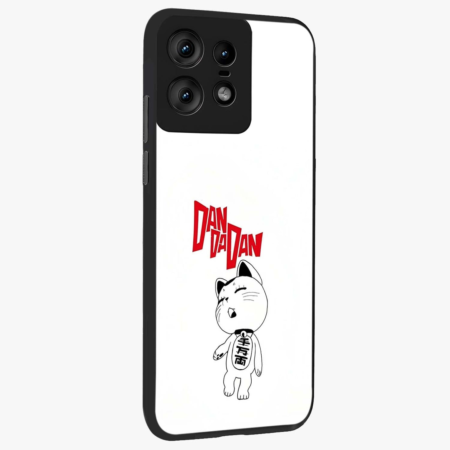 Playful Spirit Charm Glass Case upright view showcasing vibrant charm artwork with fun artistic theme.