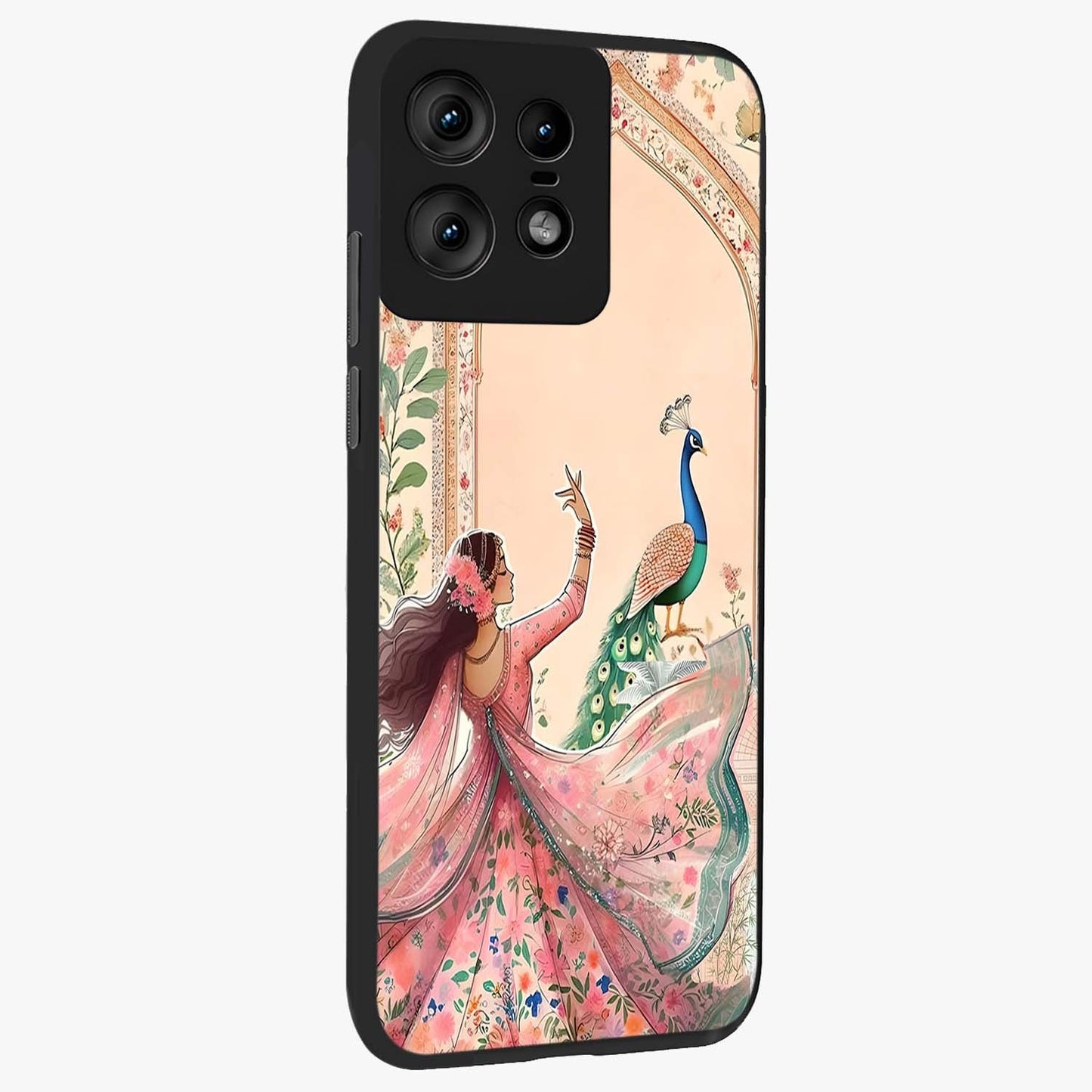Royal Grace Muse Glass Case upright view showcasing stylish artistic artwork with sophisticated royal theme.