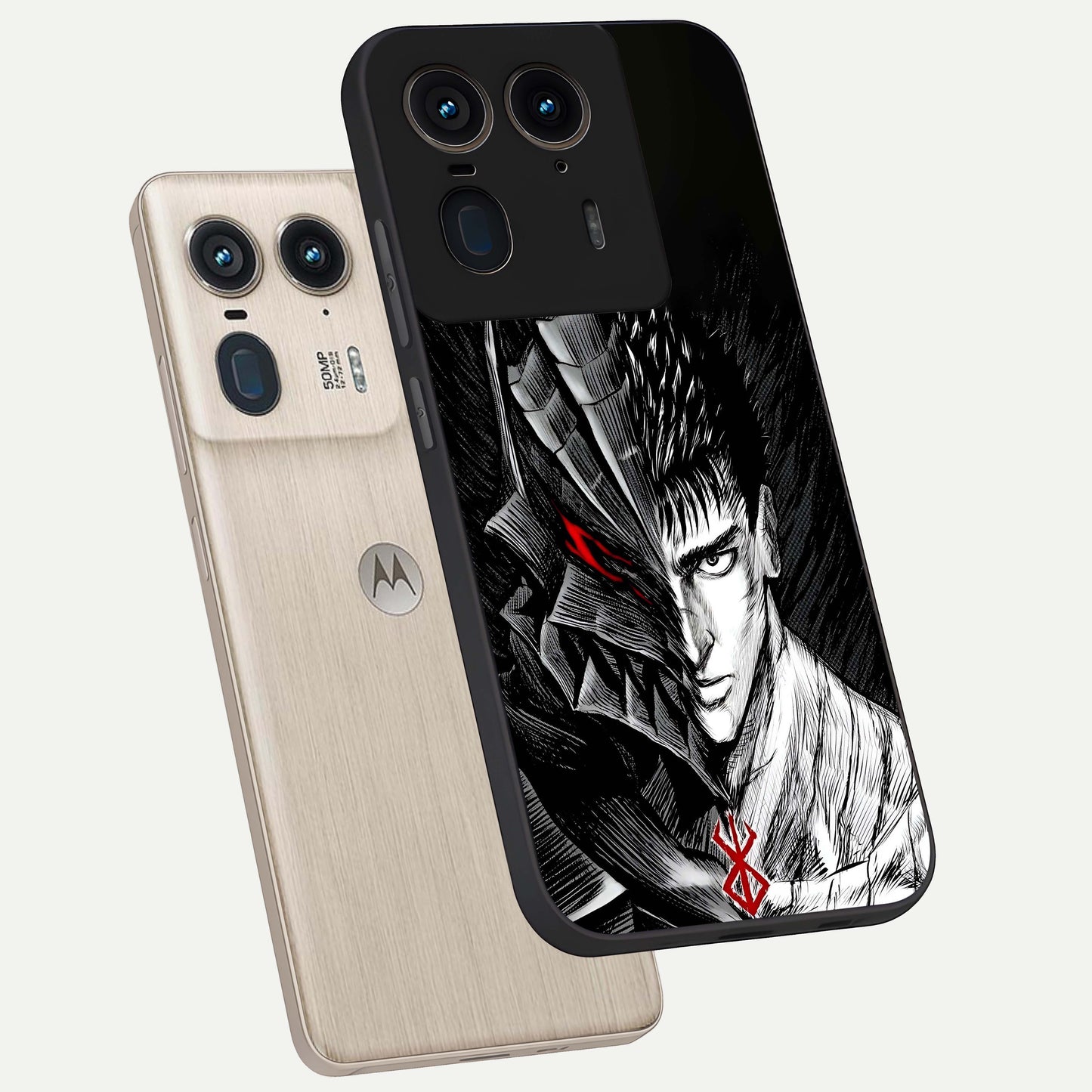 Berserker Blood Oath Glass Case displayed in angled mockup highlighting dark fantasy graphic design and powerful theme.
