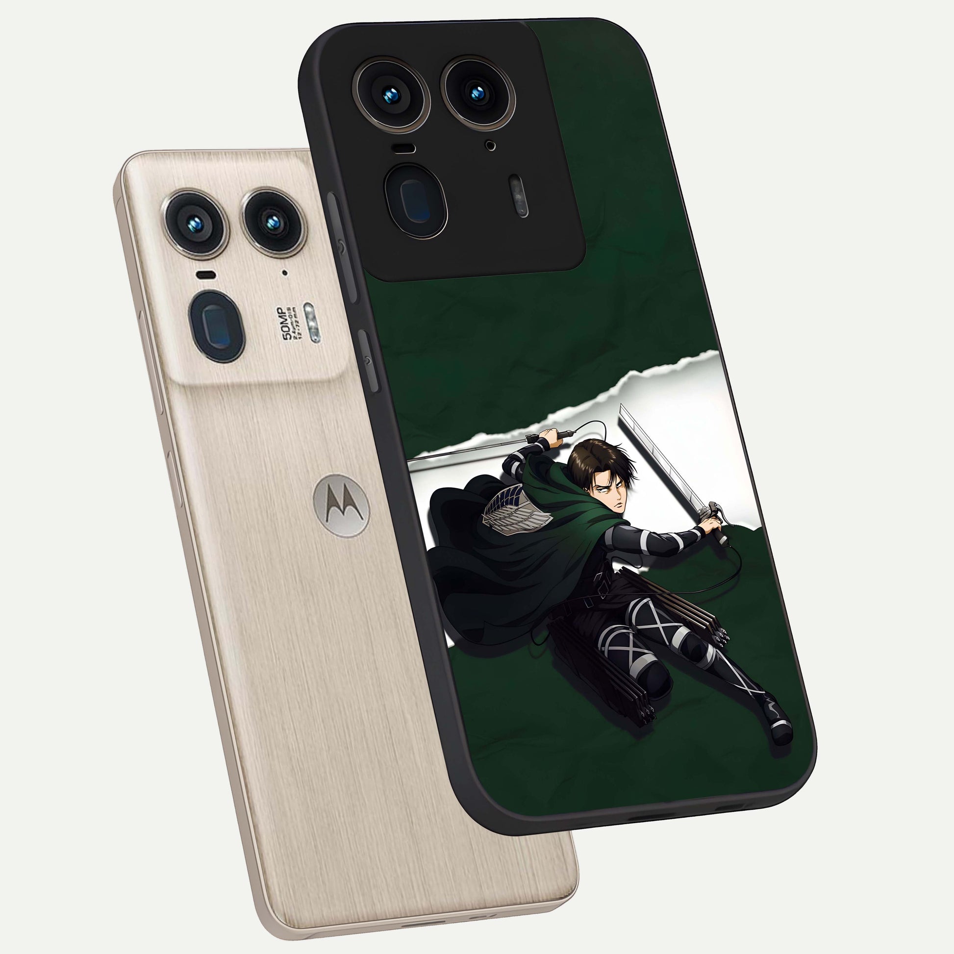 Emerald War Vanguard Glass Case displayed in angled mockup highlighting intense battle inspired design with emerald tone aesthetic.