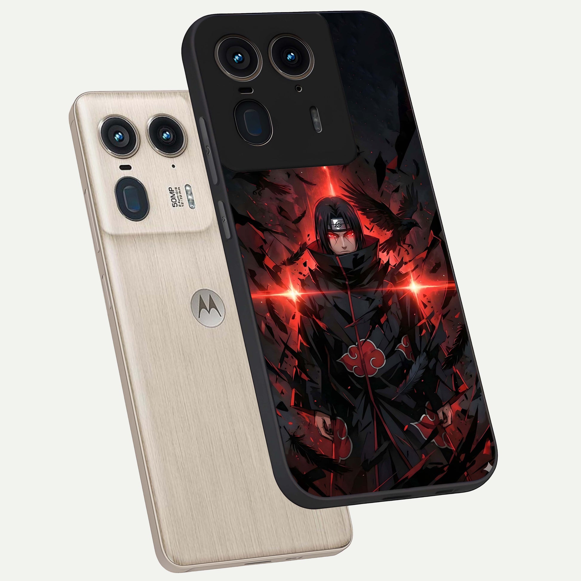 Focused Blade Discipline Glass Case displayed in angled mockup highlighting clean minimal text artwork with modern aesthetic style.