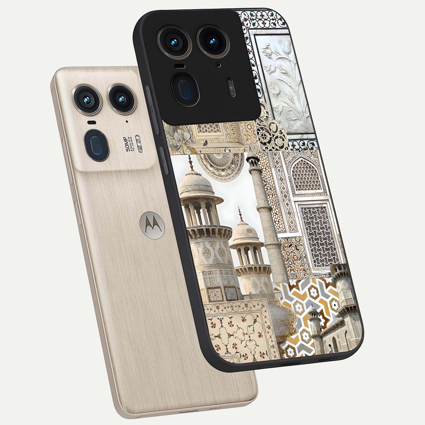 Mughal Marble Legacy Glass Case displayed in angled mockup highlighting elegant heritage marble artwork with royal aesthetic.