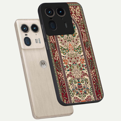 Persian Inspired Glass Case displayed in angled mockup highlighting intricate traditional design with elegant cultural aesthetic.