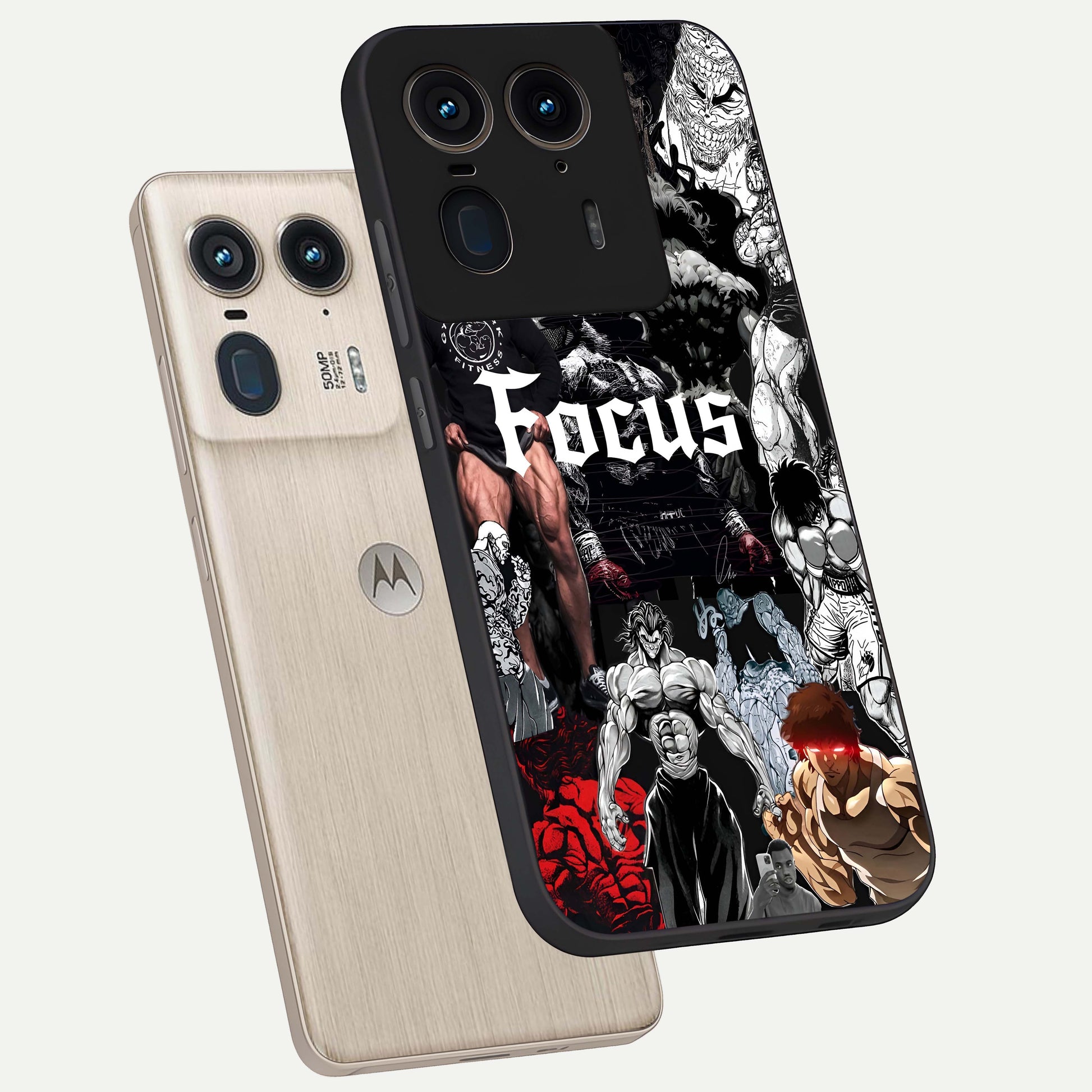 Relentless Power Focus Glass Case displayed in angled mockup highlighting bold statement design with modern aesthetic style.