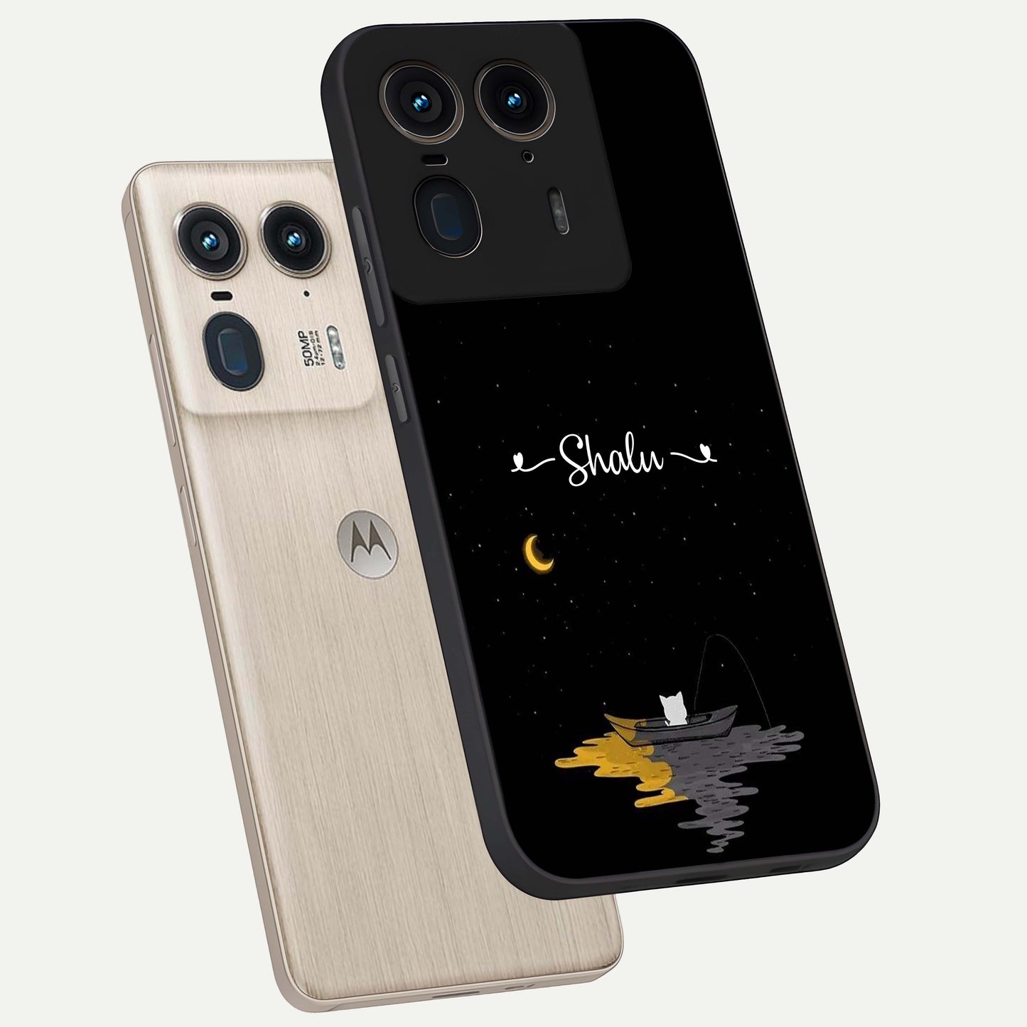 Silent Night Row Glass Case displayed in angled mockup highlighting peaceful evening design with dreamy night aesthetic.