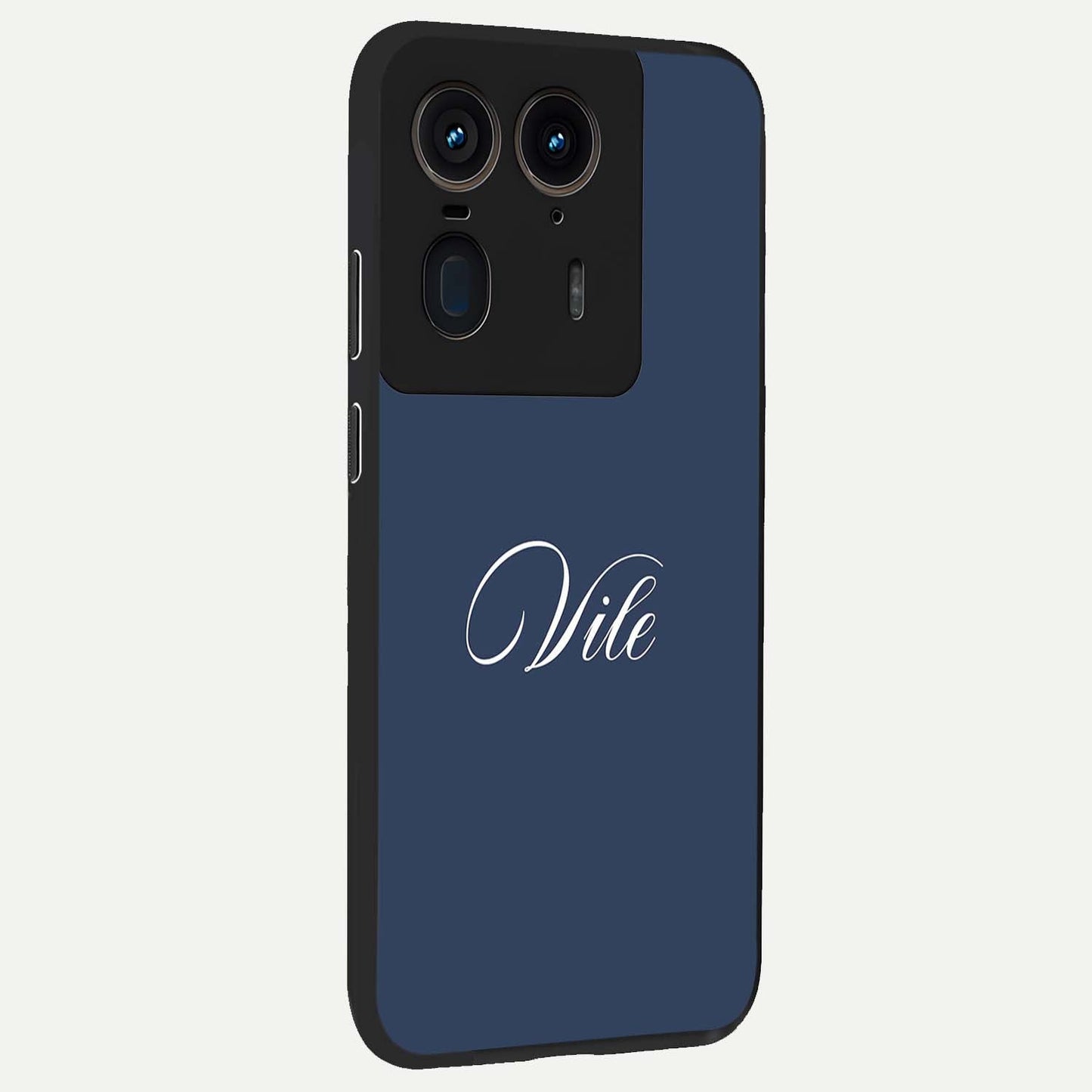Blue Vintage Floral Pattern Glass Case displayed in angled mockup highlighting classic blue floral pattern and retro aesthetic design.