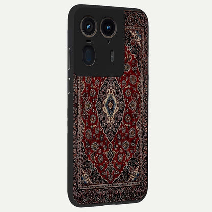 Heritage Carpet Royale Glass Case upright view showcasing detailed ornamental artwork with luxurious traditional theme.