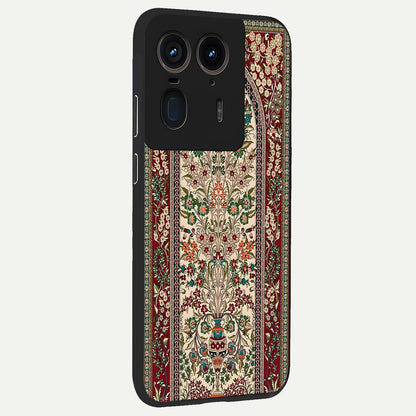 Persian Inspired Glass Case upright view showcasing decorative Persian artwork with rich heritage theme.