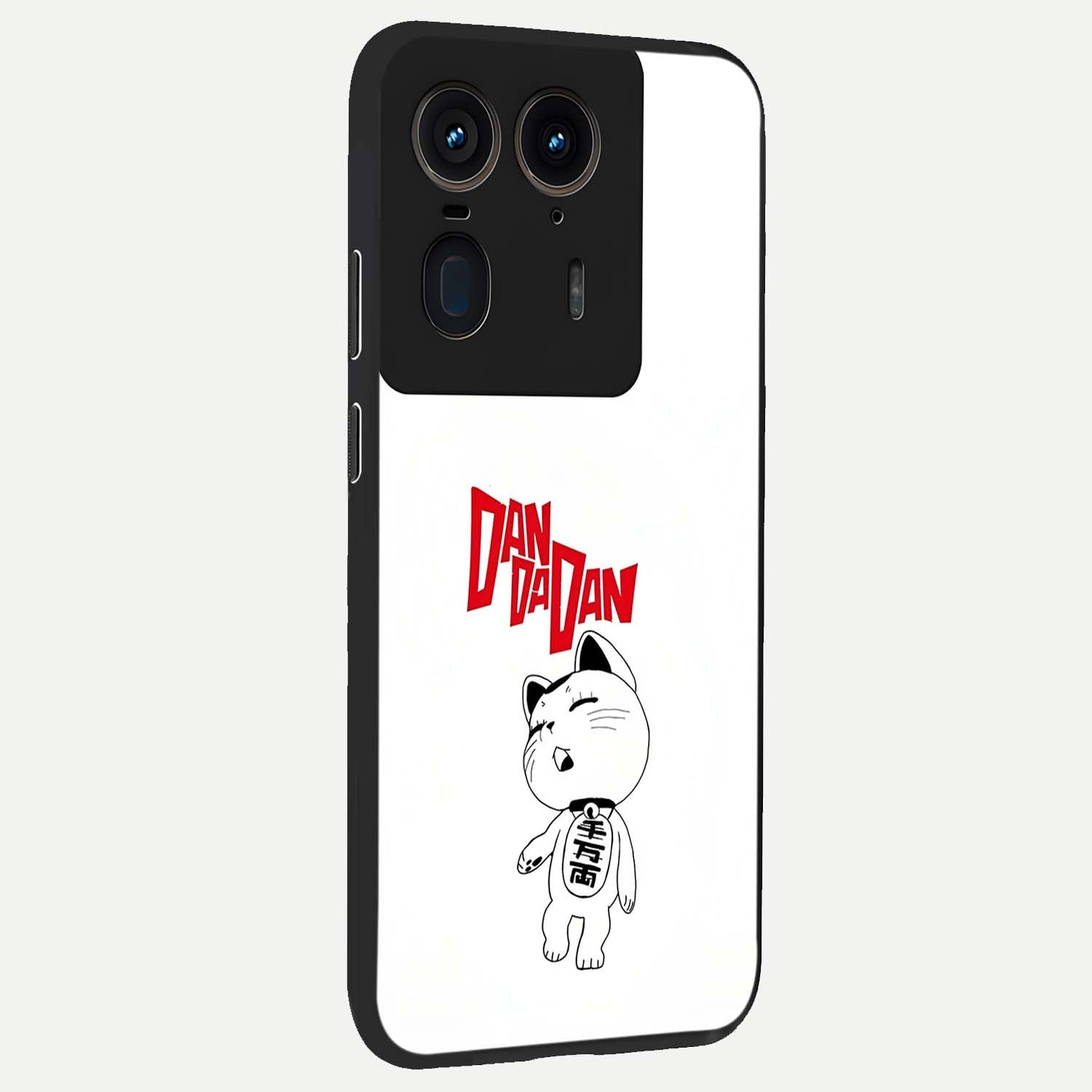 Playful Spirit Charm Glass Case upright view showcasing vibrant charm artwork with fun artistic theme.