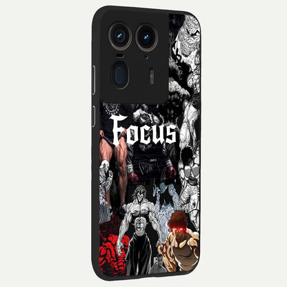 Relentless Power Focus Glass Case upright view showcasing strong inspirational artwork with powerful focus theme.