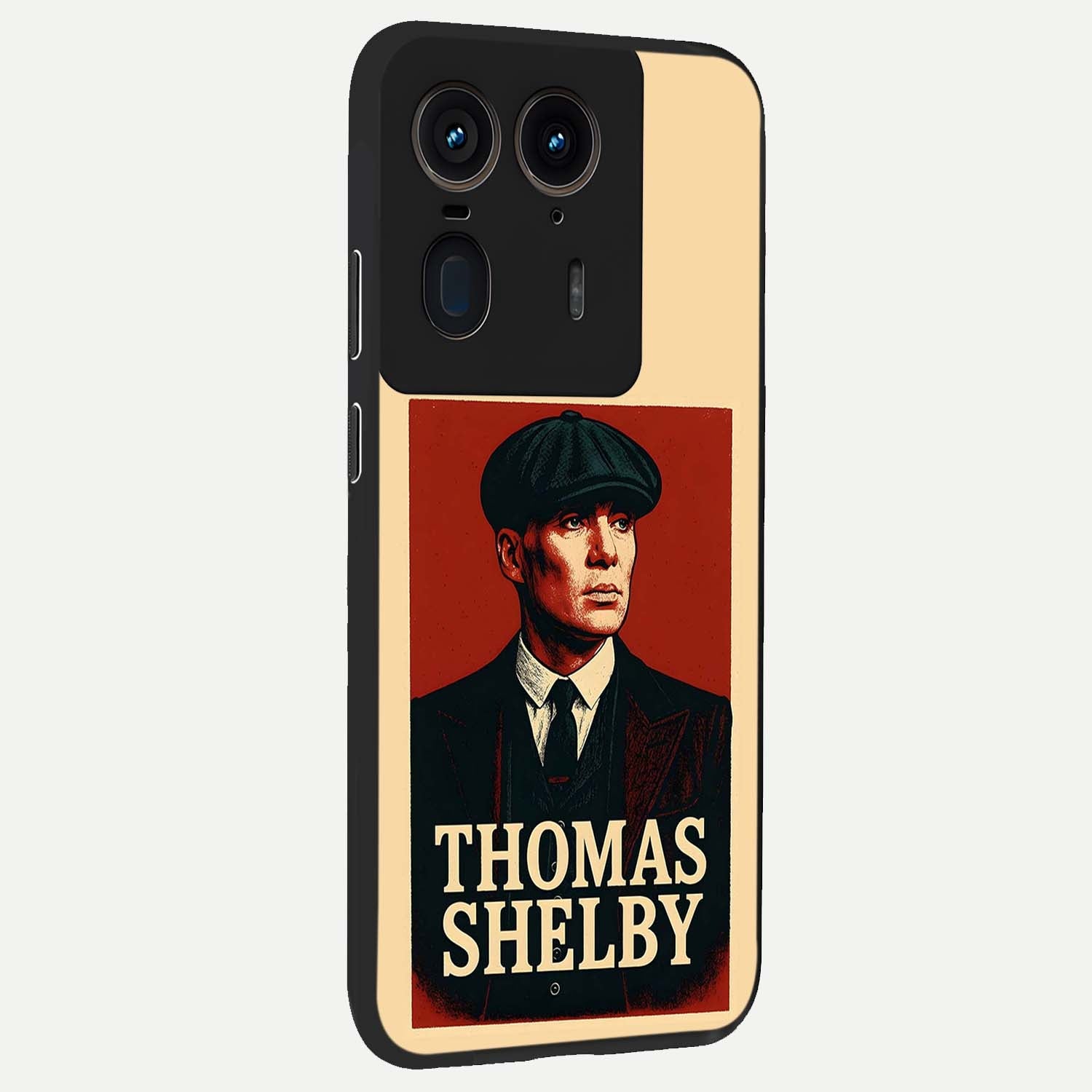 Vintage Mafia Authority Glass Case upright view showcasing dramatic vintage artwork with iconic authority theme.