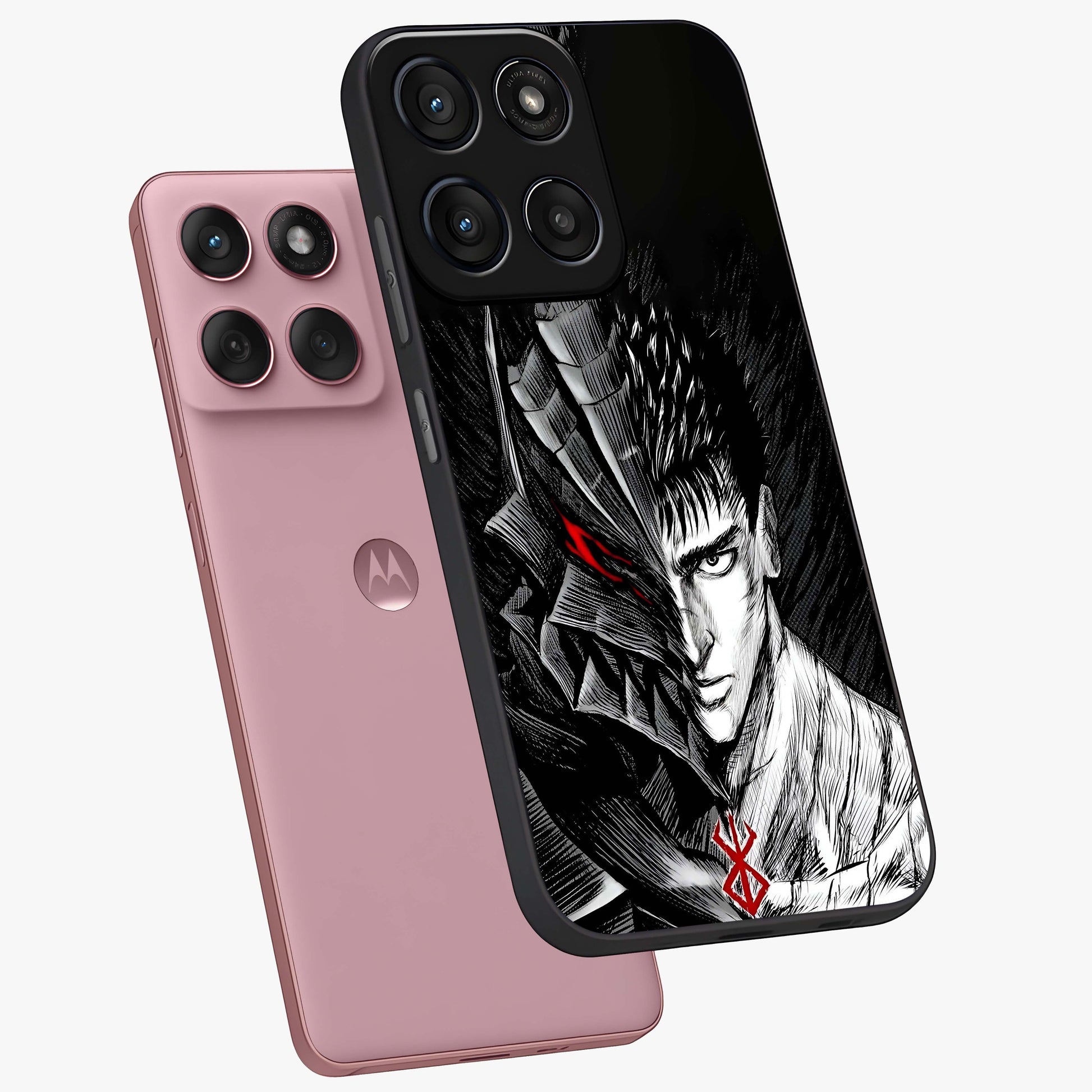 Berserker Blood Oath Glass Case displayed in angled mockup highlighting dark fantasy graphic design and powerful theme.