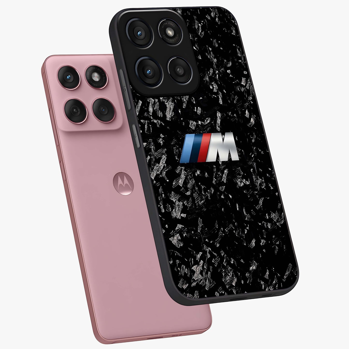 Carbon Speed Mark Glass Case displayed in angled mockup highlighting racing inspired carbon design and sleek aesthetic style.