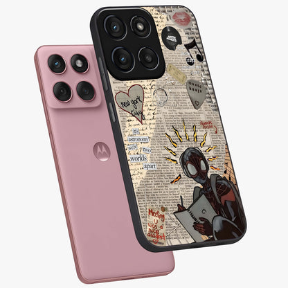 City Dream Sketch Glass Case displayed in angled mockup highlighting minimal city illustration with aesthetic sketch style.