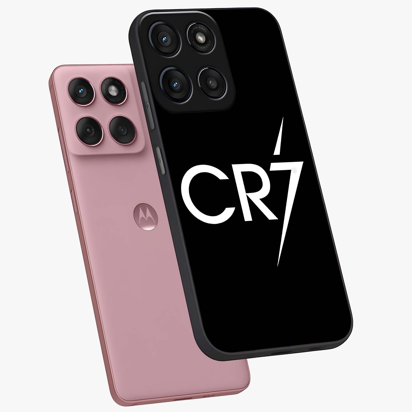 Cr7 Elite Strike Glass Case displayed in angled mockup highlighting powerful sports graphic with bold athletic theme.