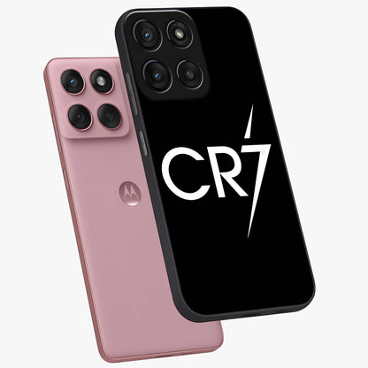 Cr7 Elite Strike Glass Case displayed in angled mockup highlighting powerful sports graphic with bold athletic theme.