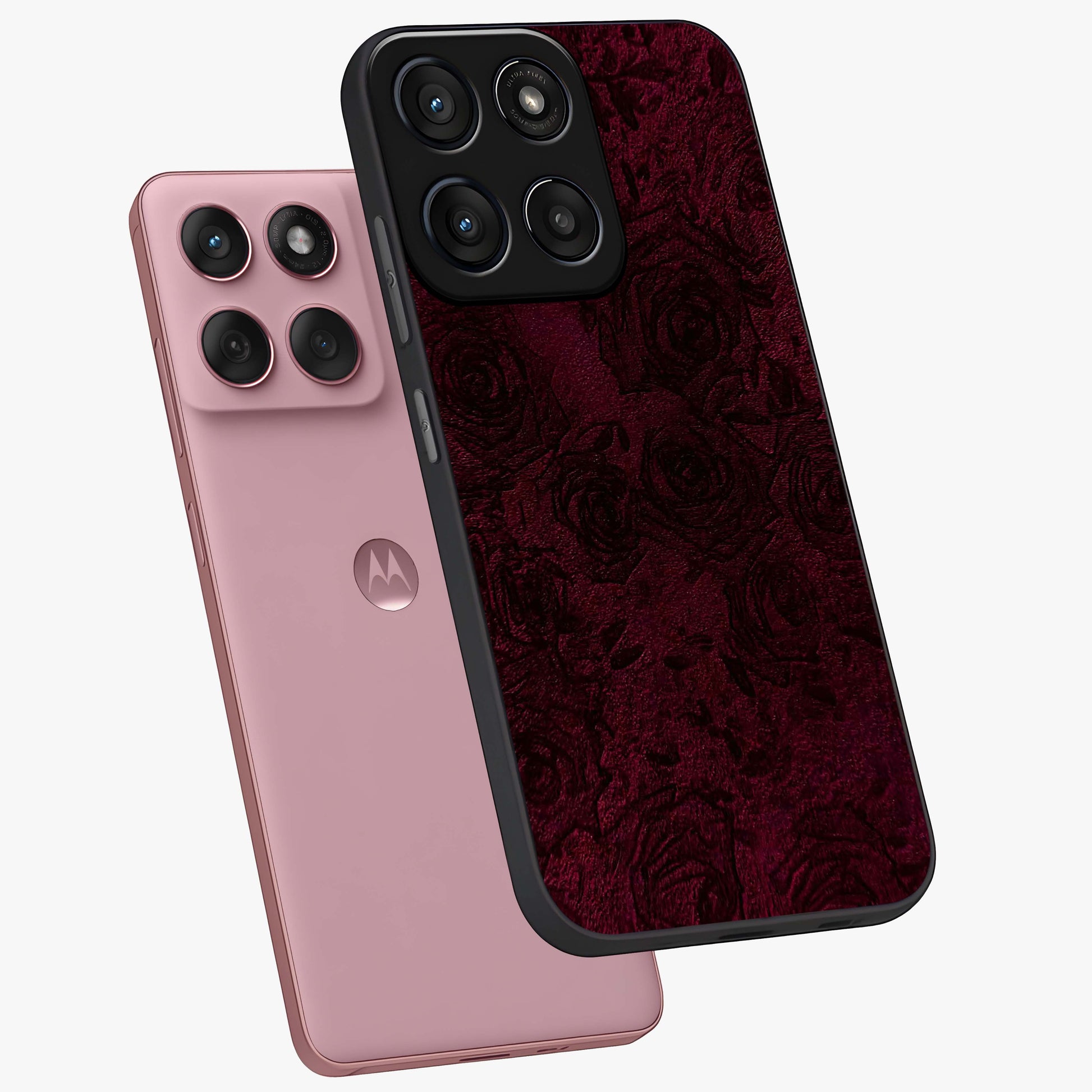 Crimson Fade Flow Glass Case displayed in angled mockup highlighting smooth gradient design with modern aesthetic style.