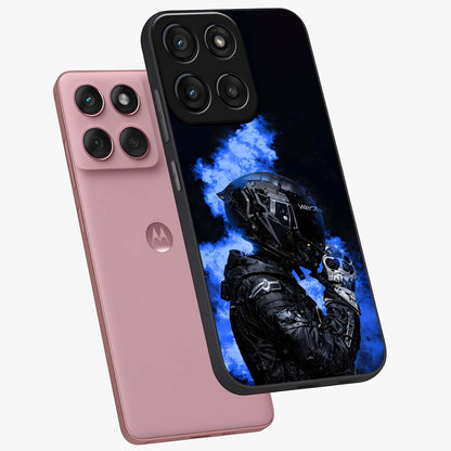 Cyber Sentinel Protocol Glass Case displayed in angled mockup highlighting digital cyber design with sci-fi aesthetic style.