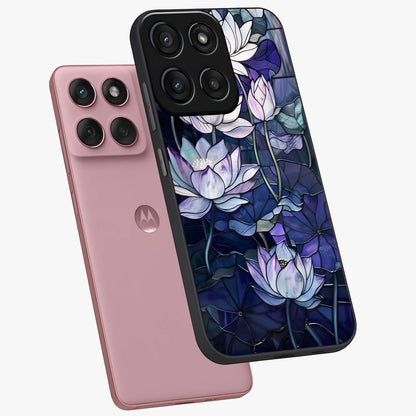 Gloss Petal Rush Glass Case displayed in angled mockup highlighting vibrant petal design with elegant floral aesthetic.