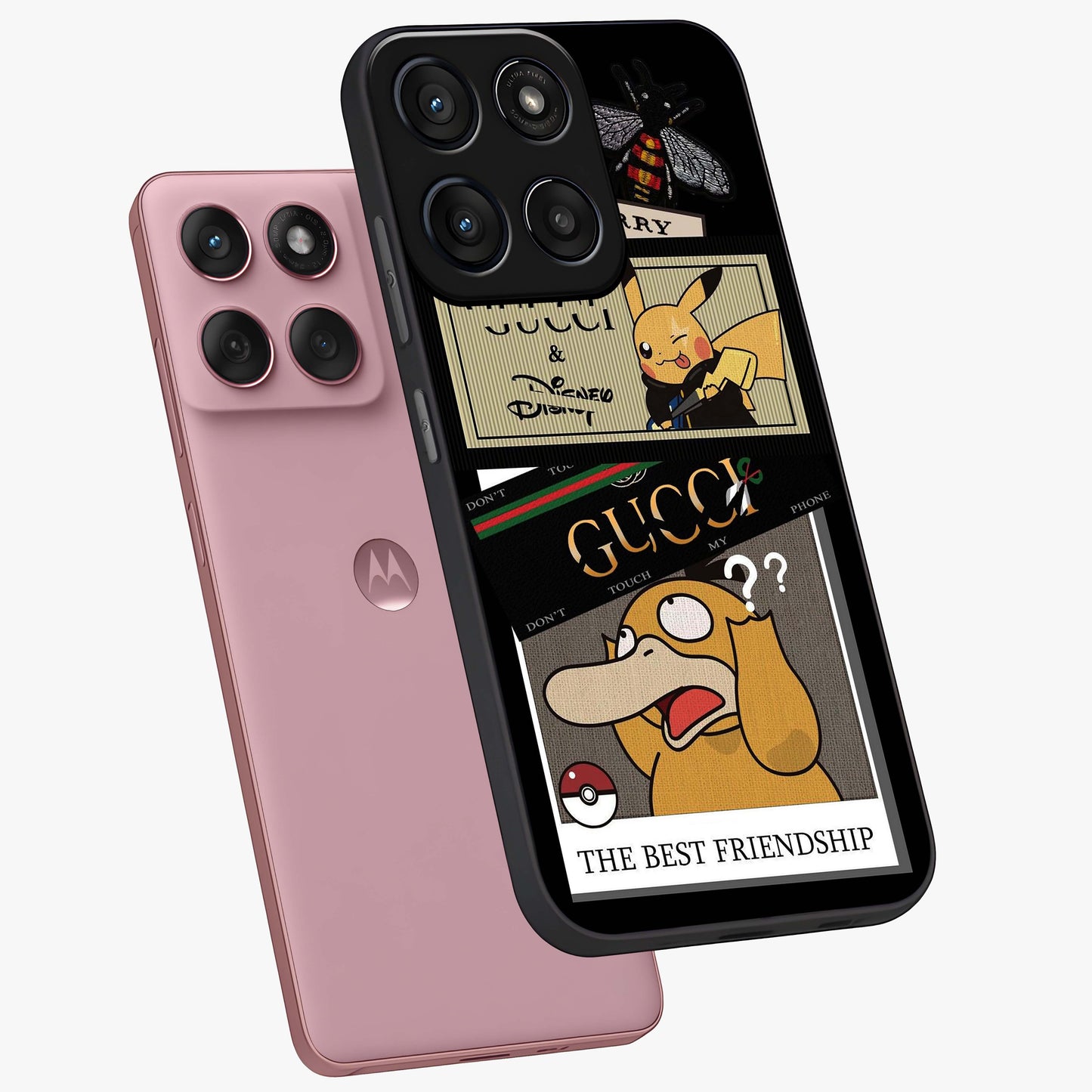 Gucci Play Mashup Glass Case displayed in angled mockup highlighting stylish fashion mashup design with bold aesthetic.