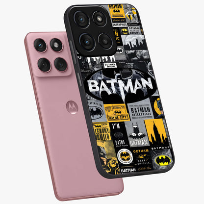 Knight Gotham Rise Glass Case displayed in angled mockup highlighting powerful knight silhouette design with dramatic aesthetic.