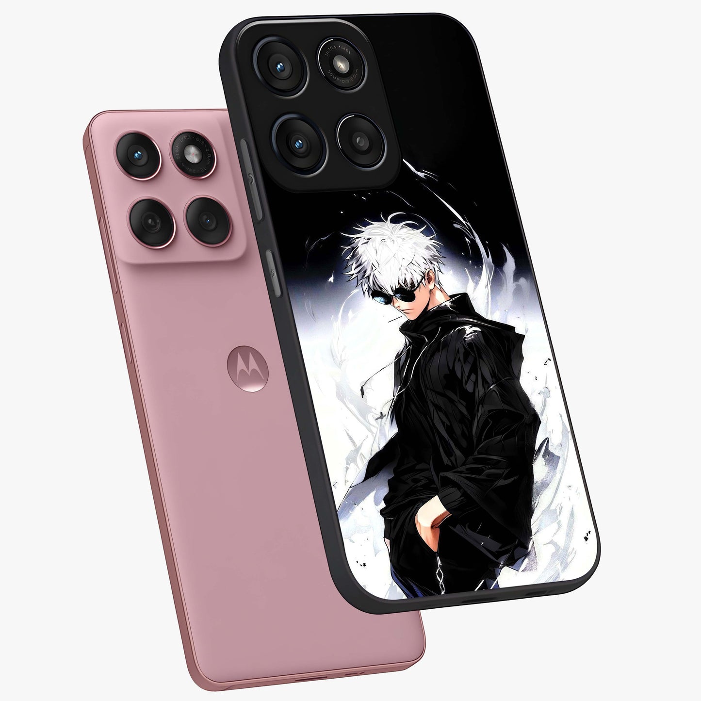 Limitless Shadow King Glass Case displayed in angled mockup highlighting dramatic dark hero design with intense aesthetic.