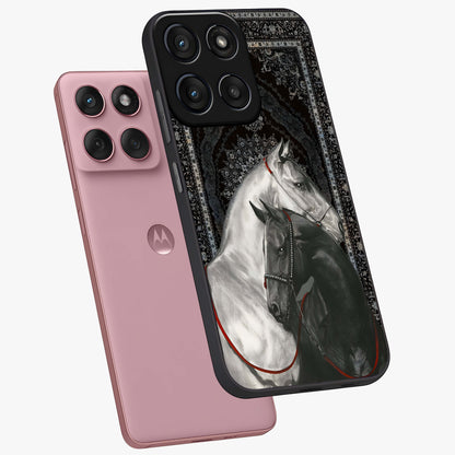 Majestic Ride Legacy Glass Case displayed in angled mockup highlighting sleek vehicle design with bold racing aesthetic.