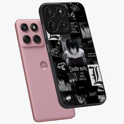 Midnight Chaos Mind Glass Case displayed in angled mockup highlighting chaotic artistic design with dramatic midnight aesthetic.