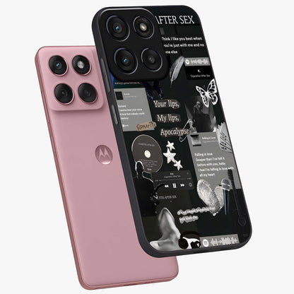 Midnight Love Echo Glass Case displayed in angled mockup highlighting elegant love inspired design with deep aesthetic style.