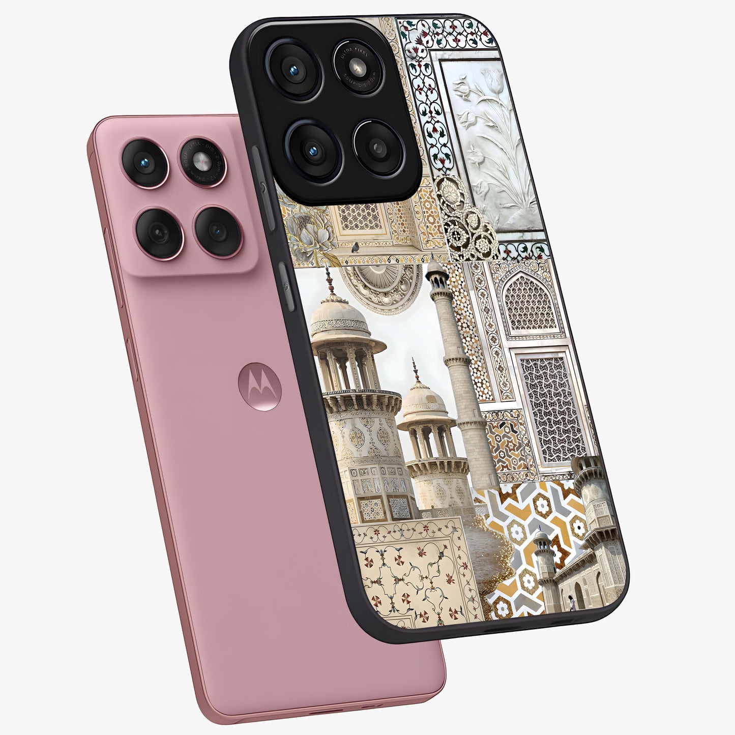 Mughal Marble Legacy Glass Case displayed in angled mockup highlighting elegant heritage marble artwork with royal aesthetic.