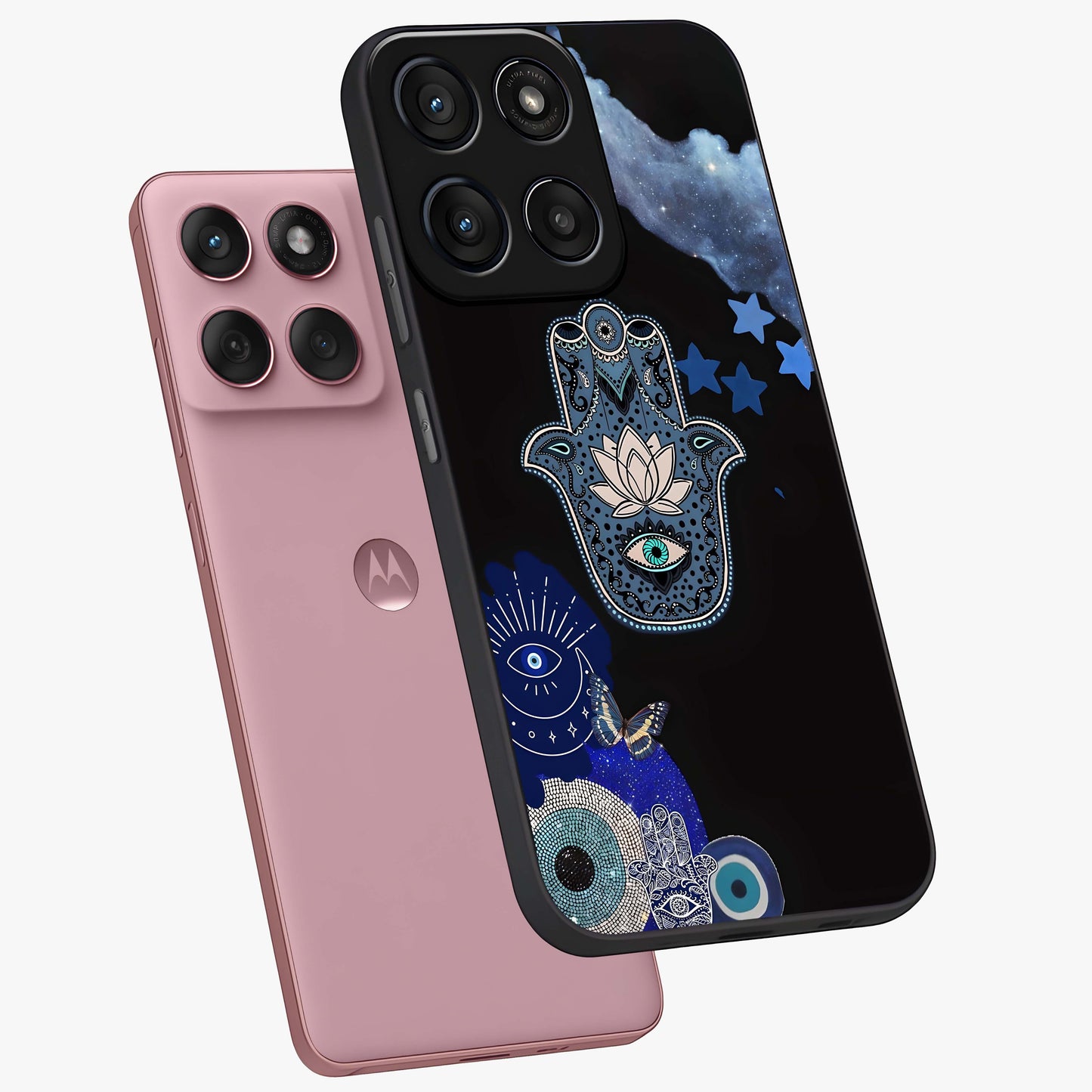 Mystic Hand Aura Glass Case displayed in angled mockup highlighting magical aura design with spiritual aesthetic style.