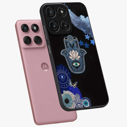Mystic Hand Aura Glass Case displayed in angled mockup highlighting magical aura design with spiritual aesthetic style.