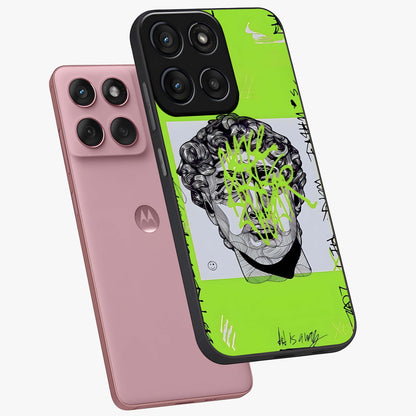 Neo Graffiti Rebellion Glass Case displayed in angled mockup highlighting urban street art design with rebellious aesthetic.